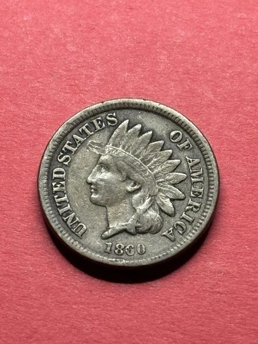 (1) Beautiful Antique 1860 Indian Head Cent/Penny VF-VERY FINE NICE DETAIL
