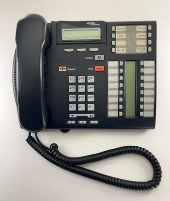 Nortel Norstar T7316E Charcoal Avaya Desk Phone - Clean - New Handset Cord