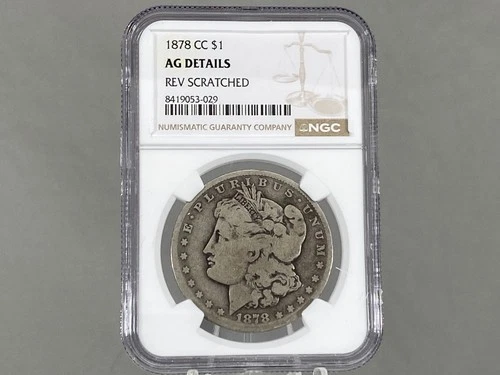 1878-CC Morgan Silver Dollar NGC AU DETAILS REV SCRATCHED 8419053-029