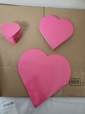 200 Pcs 3 Sizes Valentine's Day Heart Cutouts Rose Red Large Glossy Thick...