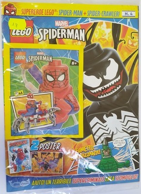 Lego Magazin Spider-Man 4 + Spider-Man Minifigur mit Spider-Crawler Papiertüte