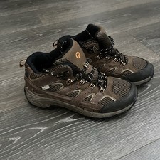 MERRELL Moab 2 Boy  s Size 4 M Brown Mid Top Waterproof Hiking Shoes Gorpcore