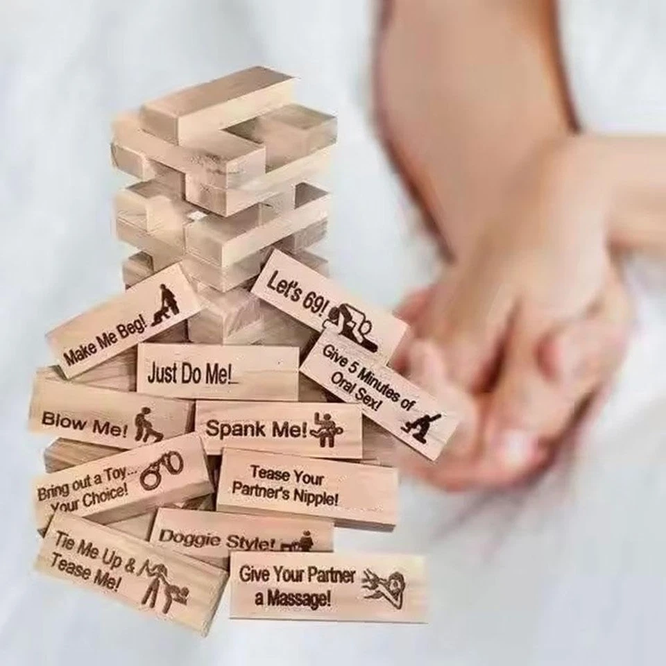 Super Naughty Block Tower Juego Pareja Actividades e Ideas para Citas Nocturnas 48X Bloques- Foto 3 de 4