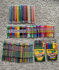 96 Twistable Crayon Lot CRAYOLA STAEDTLER Eraseable Metallic Rainbow