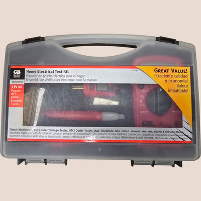 GB Home Electrical Test Kit 5 Piece Voltage Continuity Outlet Tester Tool Set