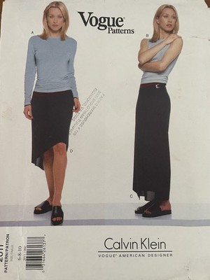 2 Tops, 2 Skirts Calvin Klein Vogue 2011 Sewing Pattern Sz 6-8-10 (Skirt D cut)