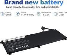 Futurebatt Replacement Laptop Battery for Dell XPS XPS 15 9530 BB8FLV1 9535 P3