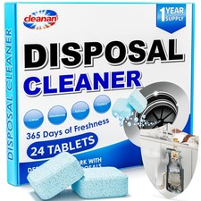 Foaming Garbage Disposal Cleaner and Deodorizer Tablets-24 Pack Food Disposal...