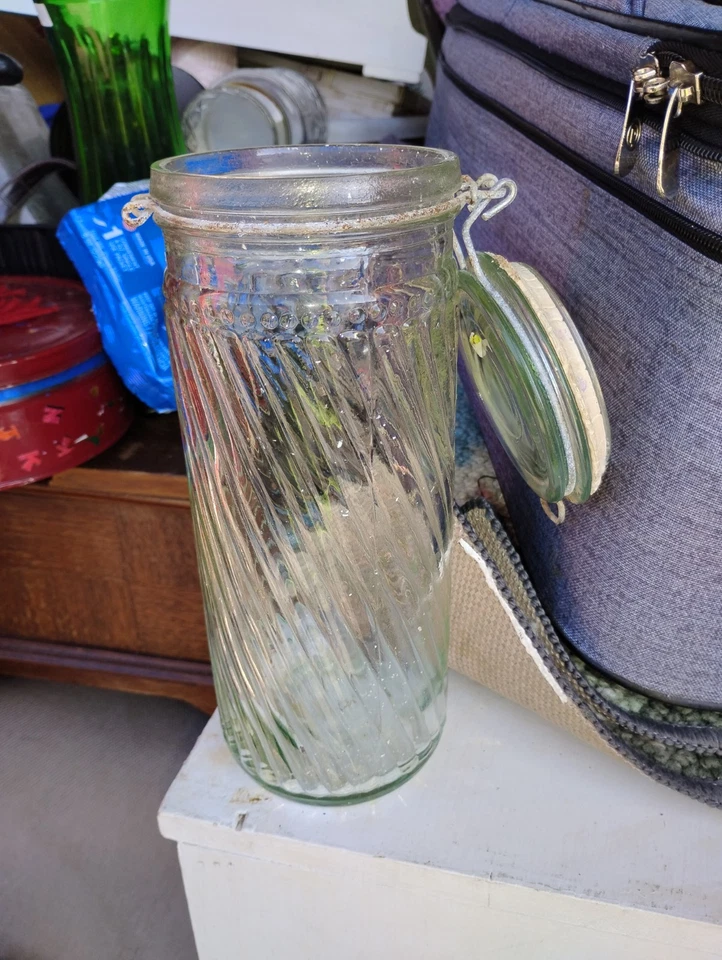 Rare LARGE 2 Lb JUMBO Peanut Butter jar w/ ELEPHANT FRANK Tea Spice Co - Image 2 of 3