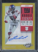 2018 Contenders Optic #158 LORENZO CARTER RC Rookie Ticket Gold Auto /10 Giants