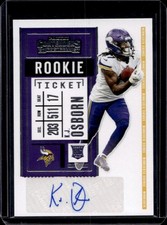 2020 Panini Contenders K.J. Osborn Auto Rookie Ticket #205 Vikings Rookie