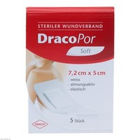 2X Dracopor Wundverband 5X7,2 Cm Steril 5 St