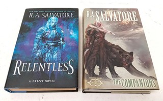 Dungeons & Dragons R A Salvatore Hardback Books x2 Relentless & The Companions