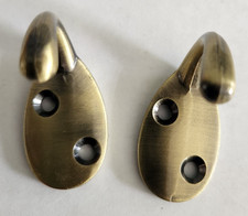 Vintage PR Hardware Solid Brass Wall Mount Single Robe Clothes Hook 1 Prong Hook