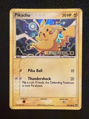 Pokemon Pikachu 60/106 EX Emerald *STAMPED* Reverse Holo English 2005