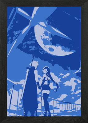 Final Fantasy VII: Cloud and Aerith Framed Wall Art Poster Canvas Print Picture