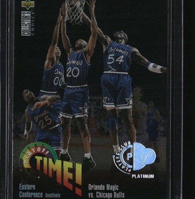 1995-96 Collector's Choice #358 Magic vs. Chicago Bulls Platinum Player's Club