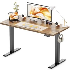 48x24 Inches Height Adjustable Standing Desk with 2 Hooks for Home Office, Er...