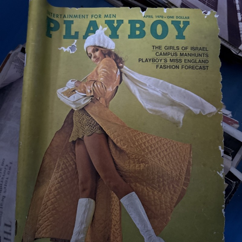 Vintage playboy magazine with centerfold intact.  Jan 1970