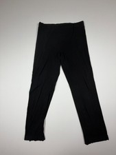 UNIQLO Leggings Womens L Black Ribbed Cotton Stretch Full Length