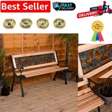Rose Style Outdoor Garden Bench - 3-Seater with Easy Maintenance and Assembly
