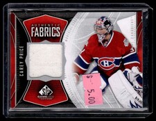 2010-11 SP Game Used Authentic Fabrics Carey Price Montreal Canadiens #AF-CP
