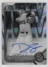2022 Bowman Draft Black & White RayWave Refractor Dylan Lesko #CDA-DL Auto 04cw