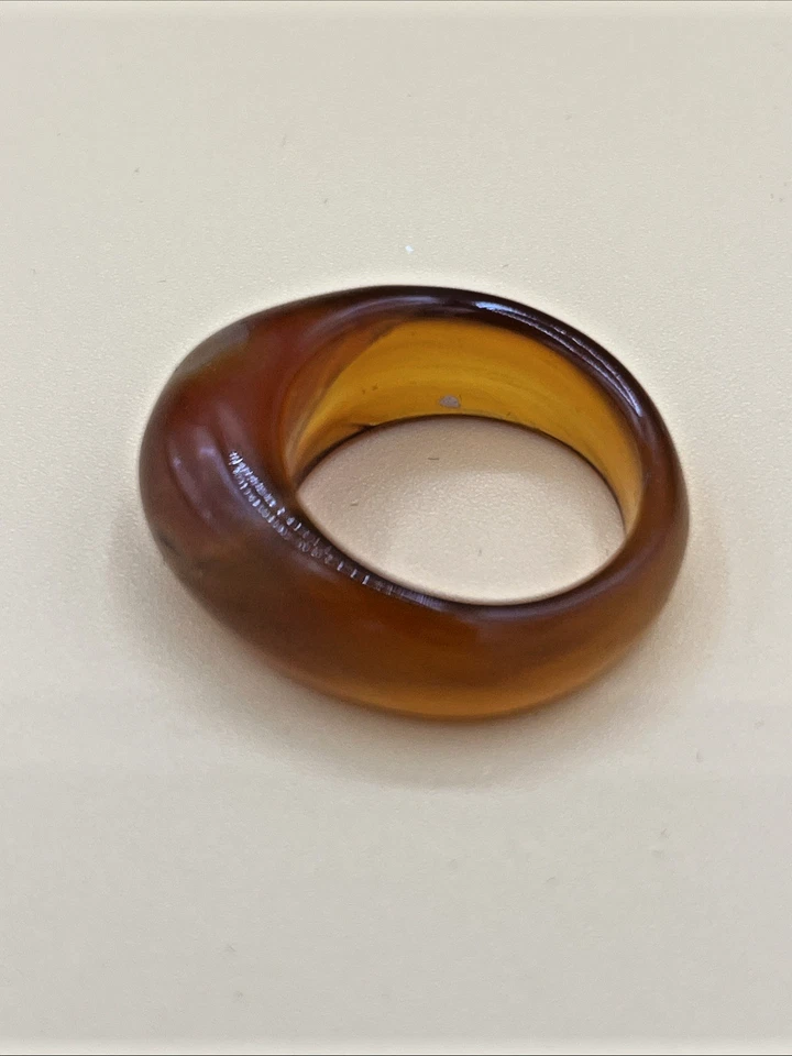 Anillo Escultura Ágata Roja Natural Talla 11 Foto 4 de 4