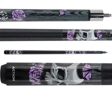 Eight Ball Mafia EBM14 Billiards Pool Cue Stick With Purple Roses 18 - 21 oz.