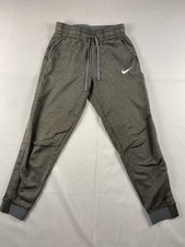 Nike Dri Fit Youth Joggers Gray Medium Drawstring With Pockets