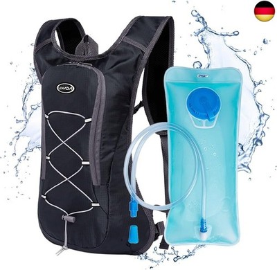 Lixada Trinkrucksack, Wanderrucksack mit 2L Wasserblase, Sportrucksack,