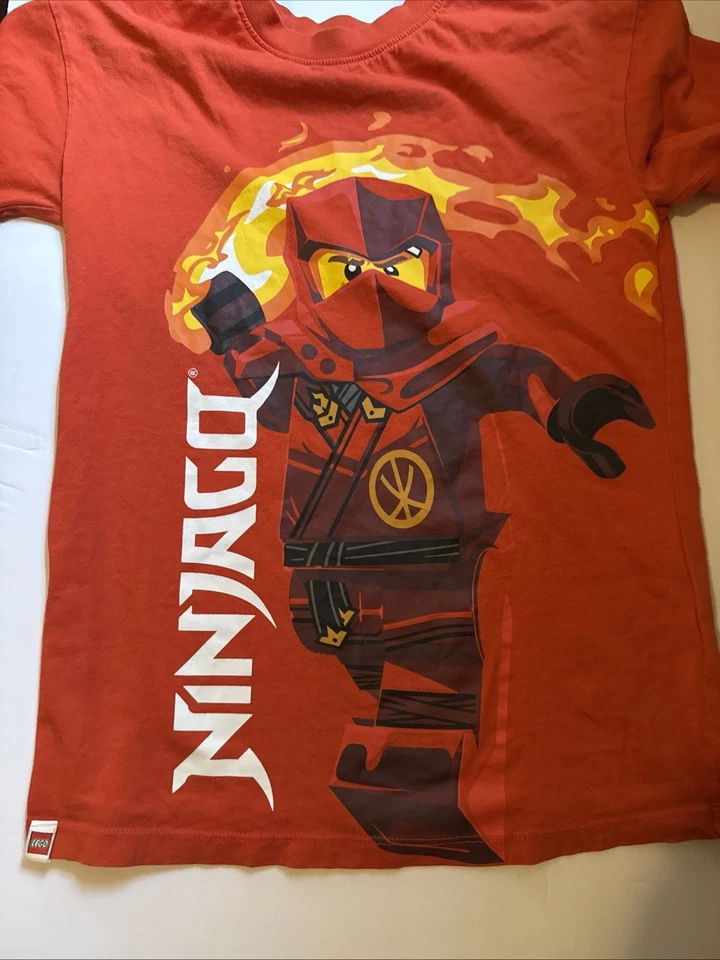 H&M Boys Lego Ninjago Red Graphic Print Tee Size 5T - Image 4 of 4