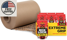 Bundle of Scotch Box Lock Packing Tape, 1.88 In. X 22.2 Yd., 6 Tape Rolls with D