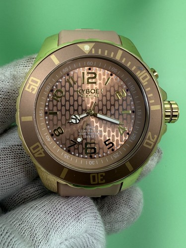 New KYBOE! Giant Mariner 48mm Watch Wheat Water Resistance Quartz KG.48-010 - Picture 7 of 8