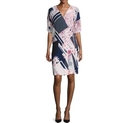 French Connection Samba Avenue Floral Printed Wrap Dress SIZE 8