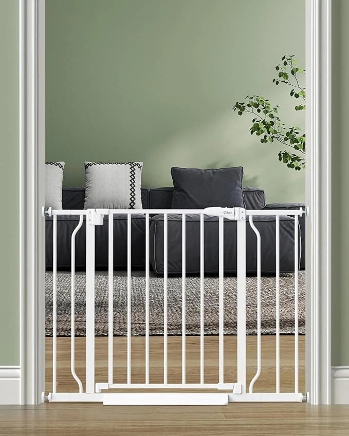 Baby Gate 29-40" No Drill Pressure Mounted Auto Close Pet & Child Gate White