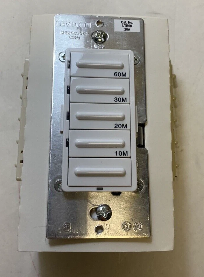 Leviton LTB60 1LZ 60 MIN Countdown Timer Switch