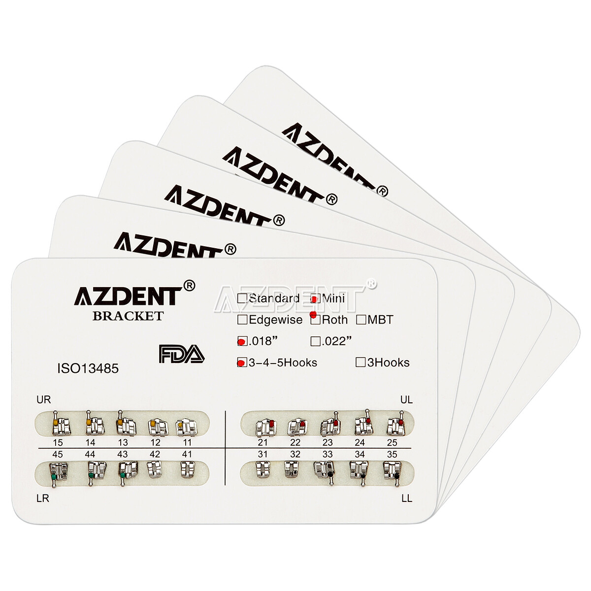 10 Packs De Bagues Orthodontiques Mini Roth Slot .022 - 3 Crochets, Neuf