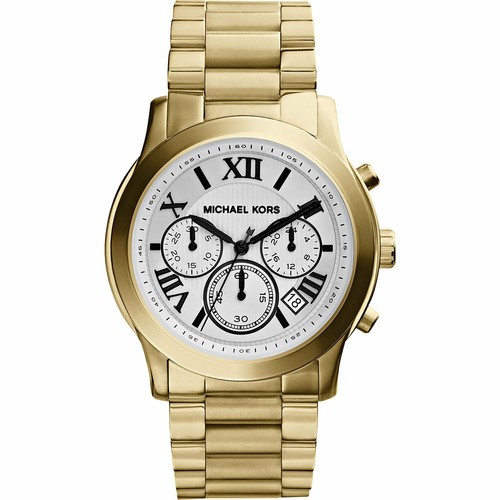 MICHAEL KORS MK5916 Cooper Chrono Women's Gold-Tone White Dial 39MM Watch