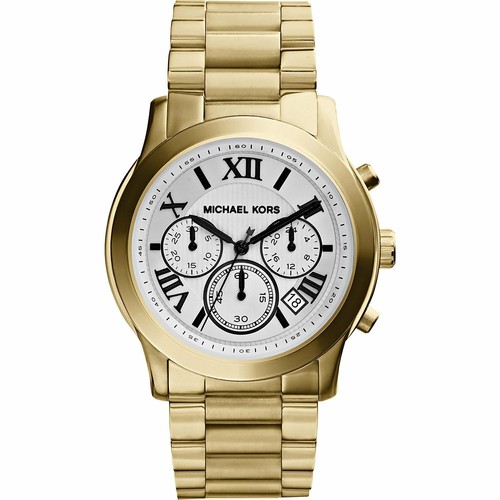 MICHAEL KORS MK5916 Cooper Chrono Women's Gold-Tone White Dial 39MM Watch  - Afbeelding 1 van 4