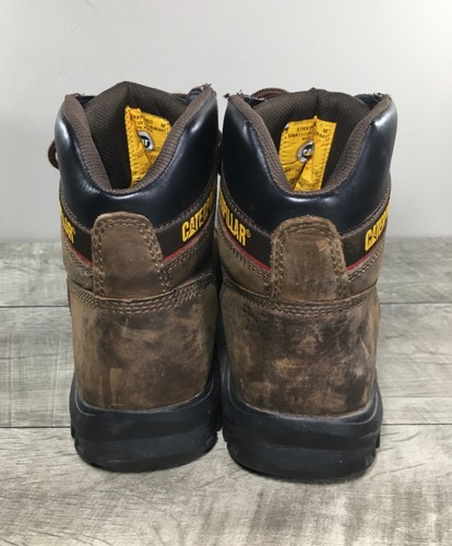 CAT Caterpillar 90803 Outline Steel Toe Work Leather Mens Boots Size 11.5 Wide - Picture 6 of 10
