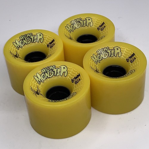 Landyachtz Hawgs Micro Monster Skateboard Longboard Cruiser Wheels 63MM Yellow - Picture 3 of 4