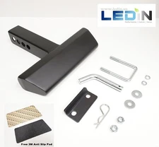 For 2" Receiver Truck Bed Heavy Duty Steel Tow Hitch Step Bar Guard Black 12"x2"