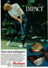 1972 Vintage Print Ad MacGregor Impact That's where it all happens Tee Sole Golf