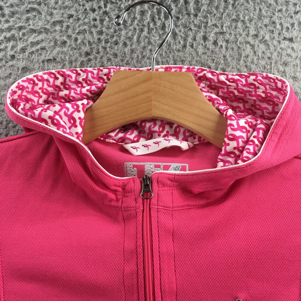 New Balance Sudadera con Capucha y Sudadera para Mujer L Rosa Con Capucha Manga Larga Bolsillo con Cremallera Completa Foto 3 de 4