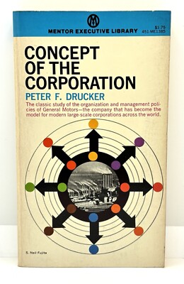 Concept Of The Corporation | Peter F Drucker | 1975   Paperback Revised #LikeNew