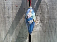 Vintage 1999 Figi Inside Art Light Of Glory Glass Christmas Ornament