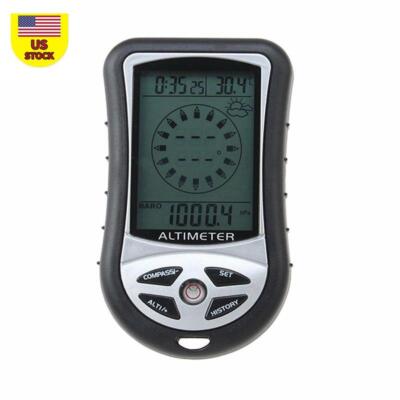 Outdoor Hiking Hunting LED Digital 8 in1 Compass Altimeter Barometer Thermometer