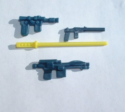 Black /& Blue Custom Han Blaster Flotteur armes lot 1977 1980 Vintage Star Wars