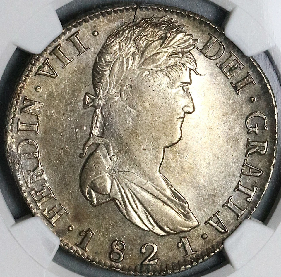 1821 Zs NGC AU 58 Mexico 8 Reales Zacatecas War Independence Coin (22013002C) - Image 2 of 4